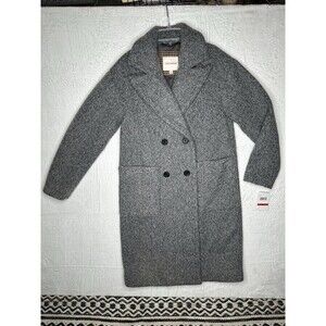 Lucky Brand double-breasted wool blend peacoat